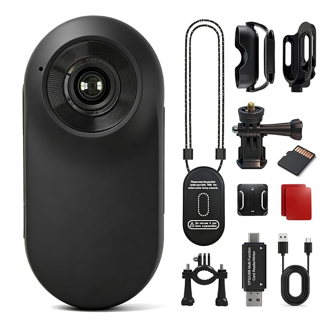 Frelisty DM100 small black body camera with a magnetic clip and one inch screen