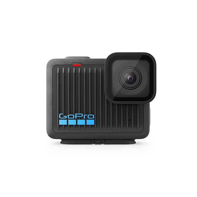 GoPro HERO compact action camera with its folding mounting fingers and touchscreen