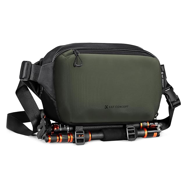 K&F Concept camera bag opened from both sides showing its EVA dividers
