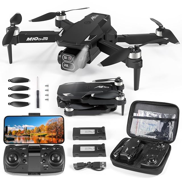 Bfhdbdt P8 folding drone in grey with its motorised camera and carry case