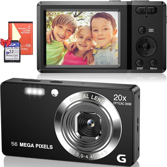 FAYIBUY F5 XMXJ black compact camera with a 2.7 inch rear screen and small fixed lens