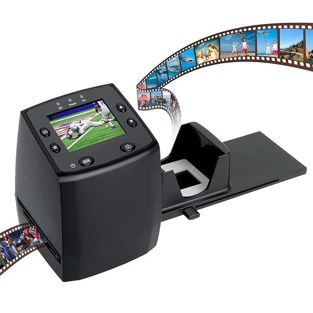 DIGITNOW M125 film scanner with a slide feeder pushed into its slot