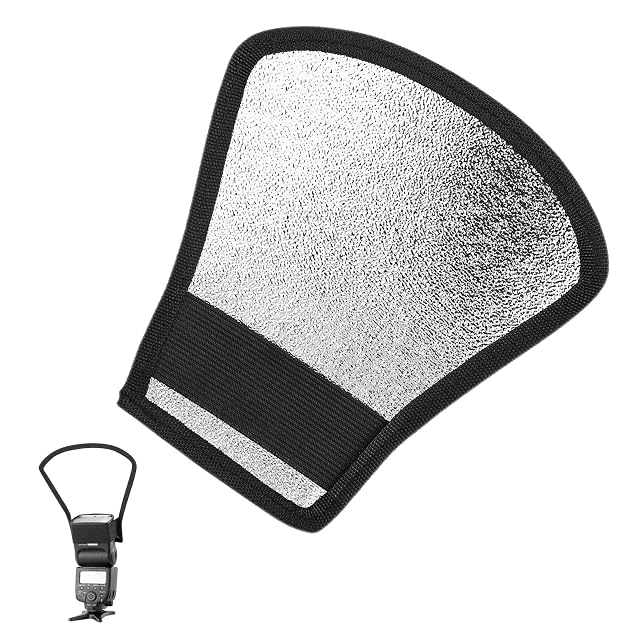 ANYUANKW flash diffuser softbox with its silver and white reflector panel unfolded