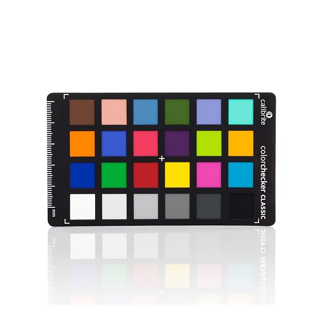 Calibrite ColorChecker Classic Mini chart showing its twenty-four colour patches