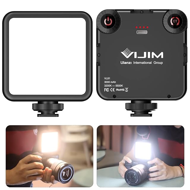 ULANZI VL-81 bi-color LED light with its built-in softbox front