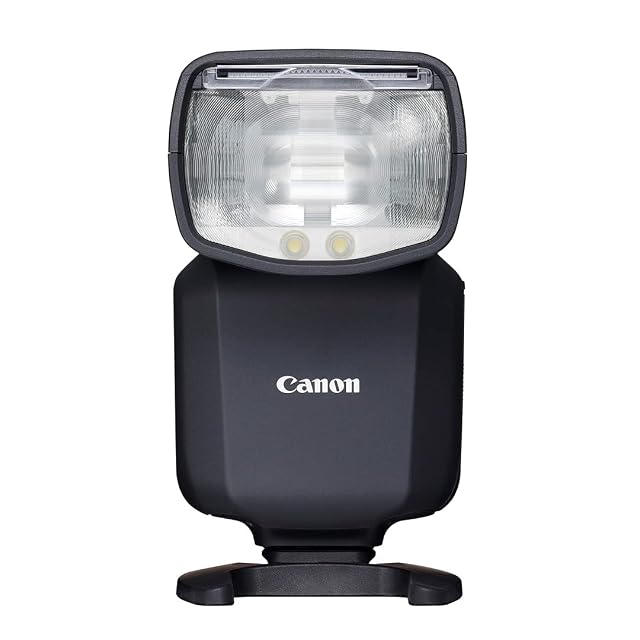 Canon Speedlite EL-5 flashgun in black with its wide head and locking foot